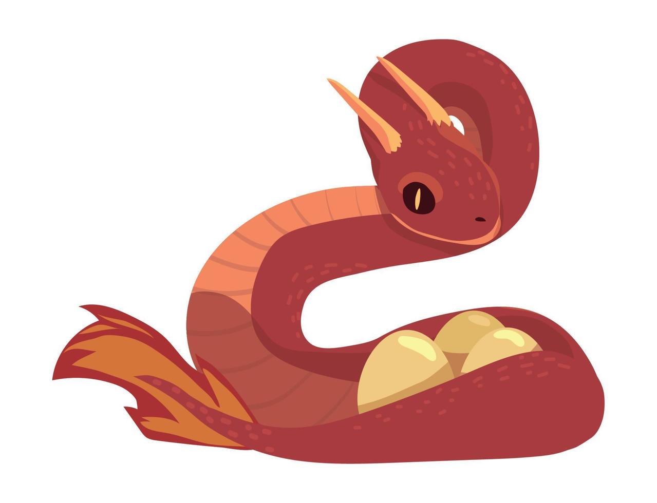 snake mythical creature vector
