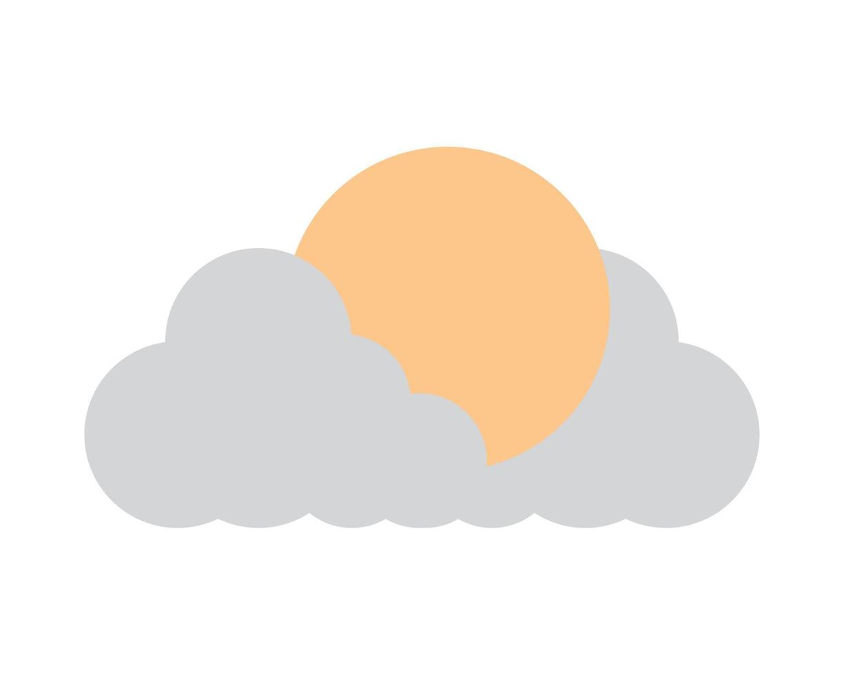 weather sun and cloud vector