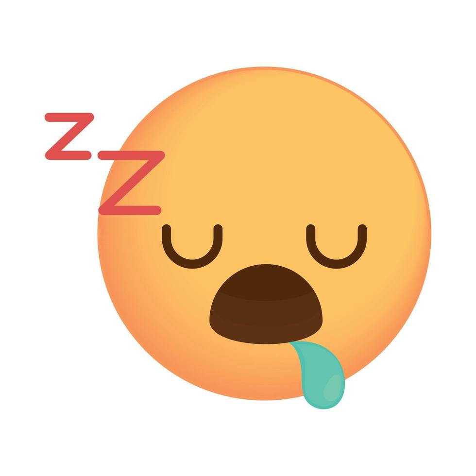 emoji face sleeping vector