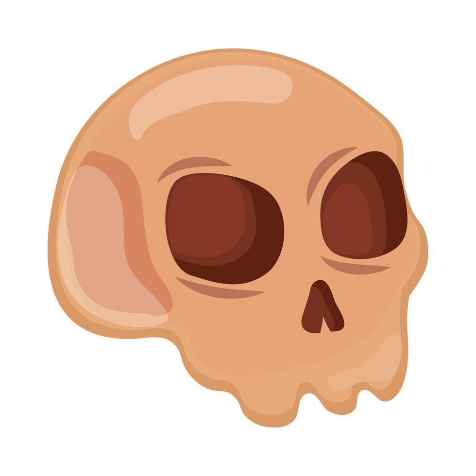 skull icon flat vector