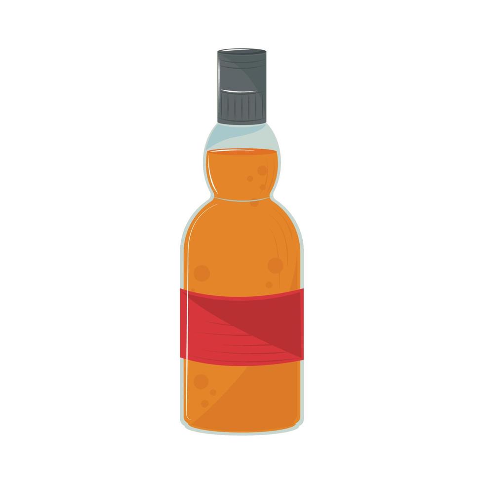 botella de bebida retro vector