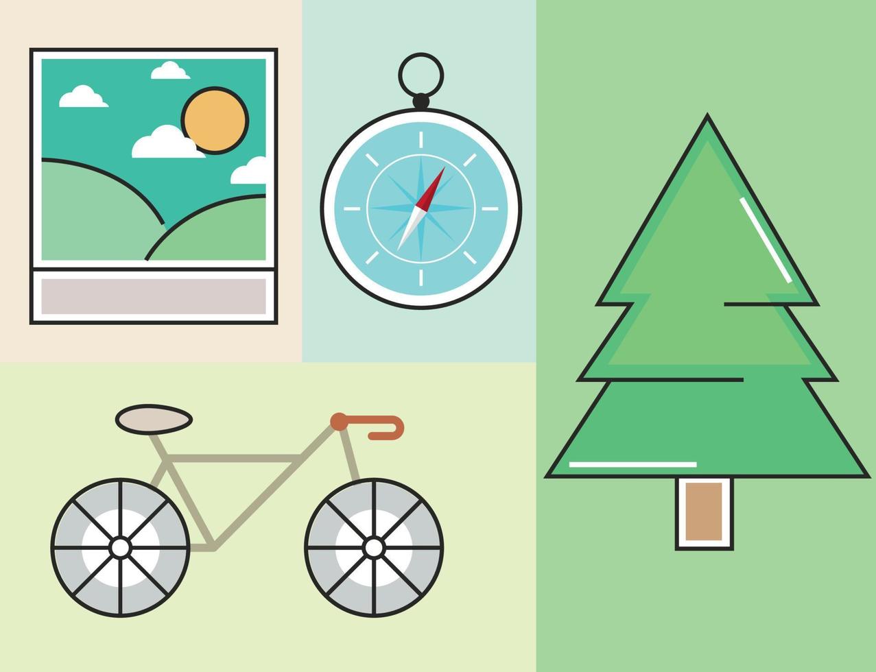 travel icon set vector