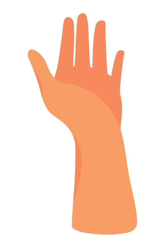 open hand up vector