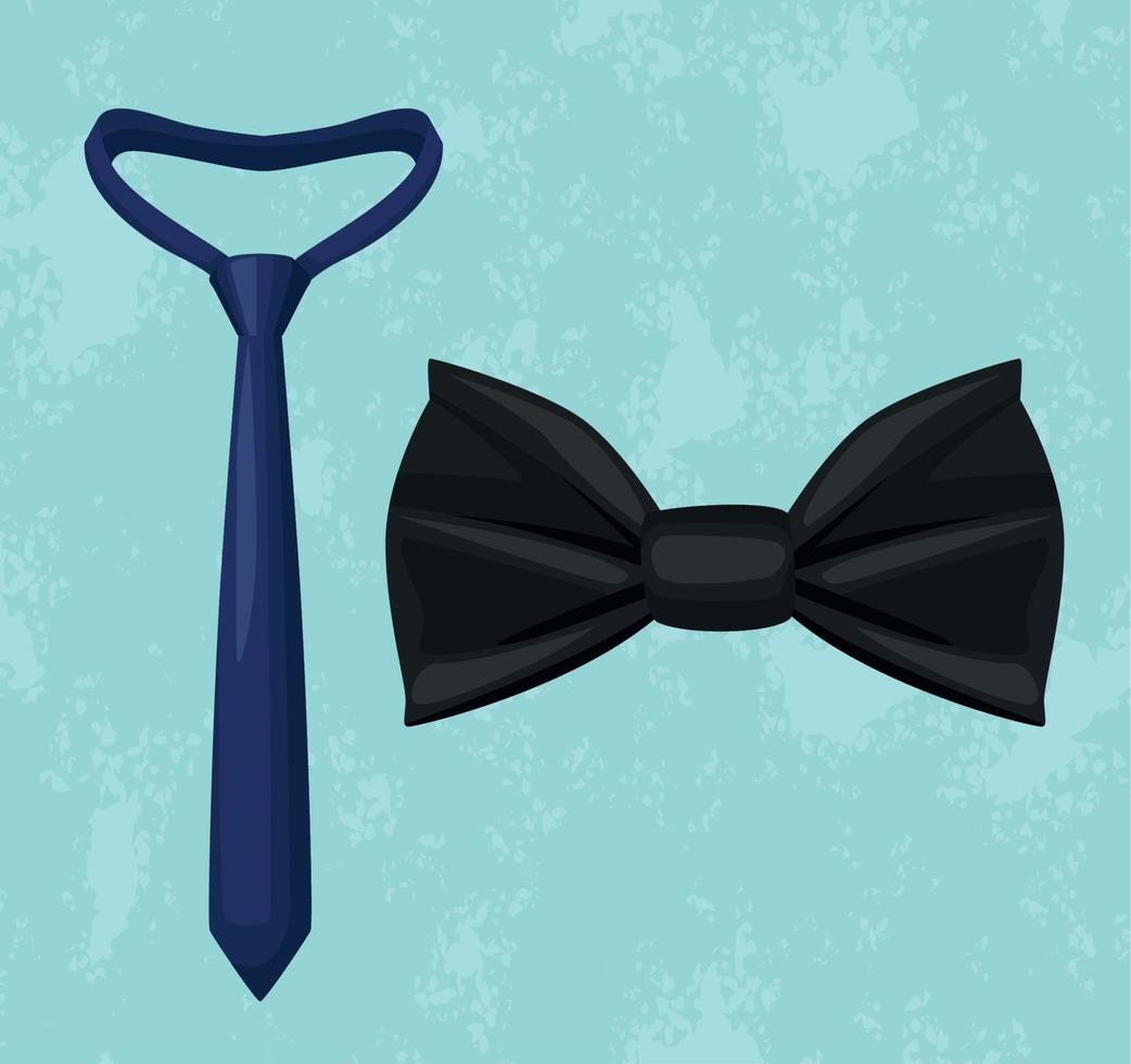 necktie and bowtie wear vector