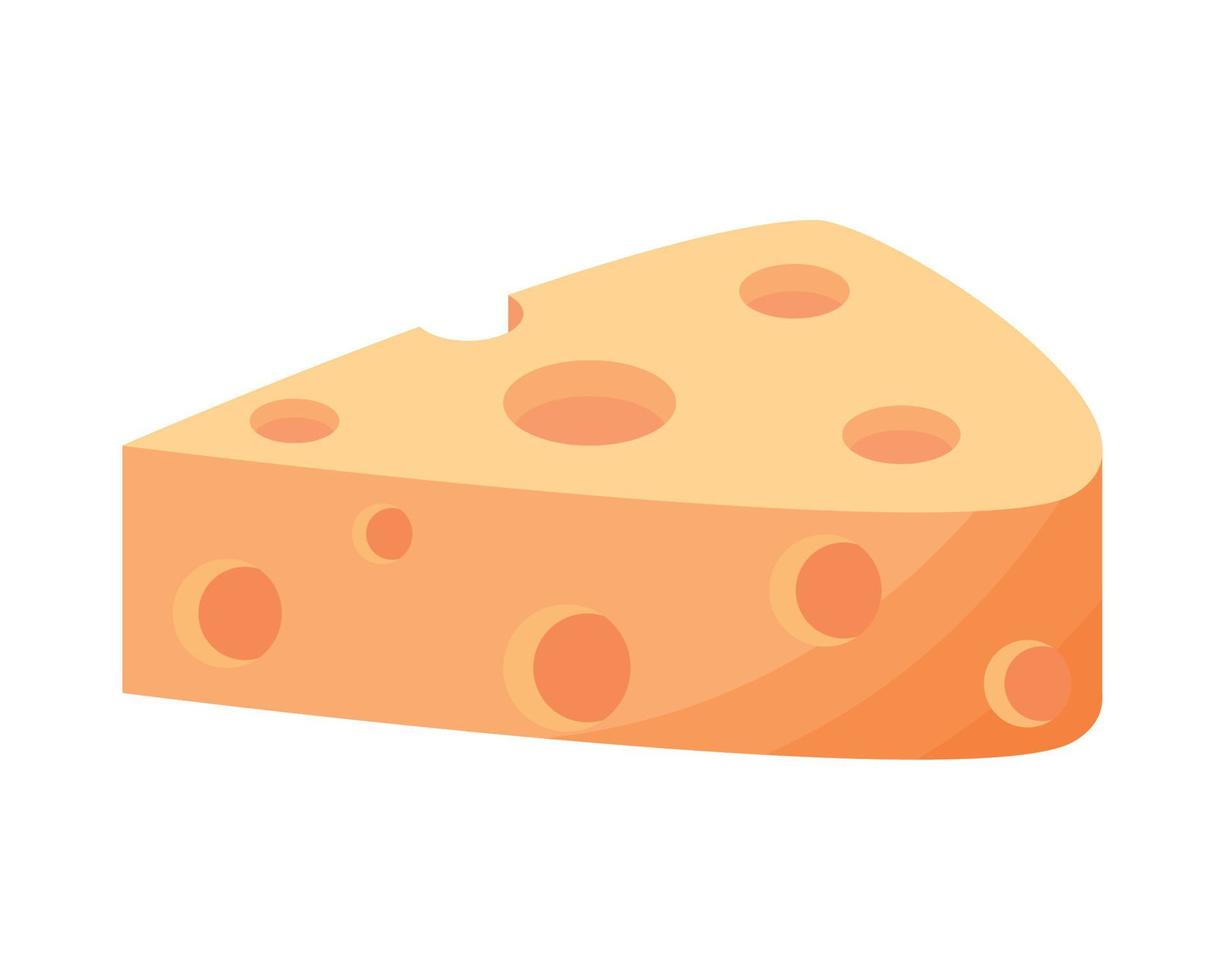icono de rebanada de queso vector
