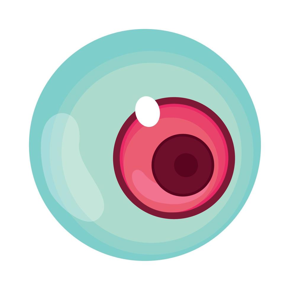 icono de dibujos animados de globo ocular vector