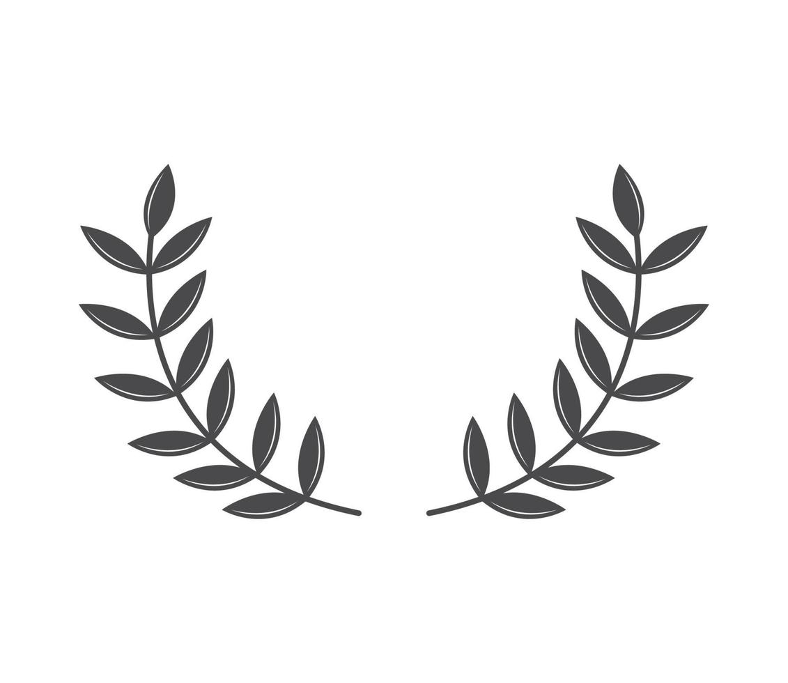 laurel leaves emblem vector