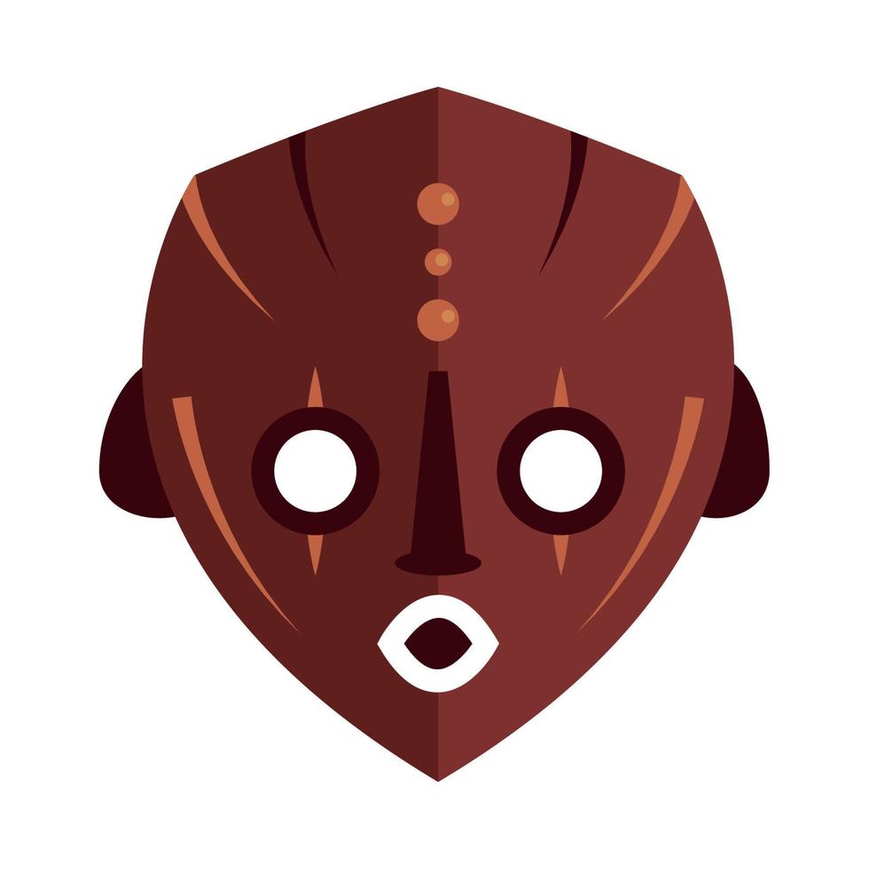 máscara africana aborigen vector