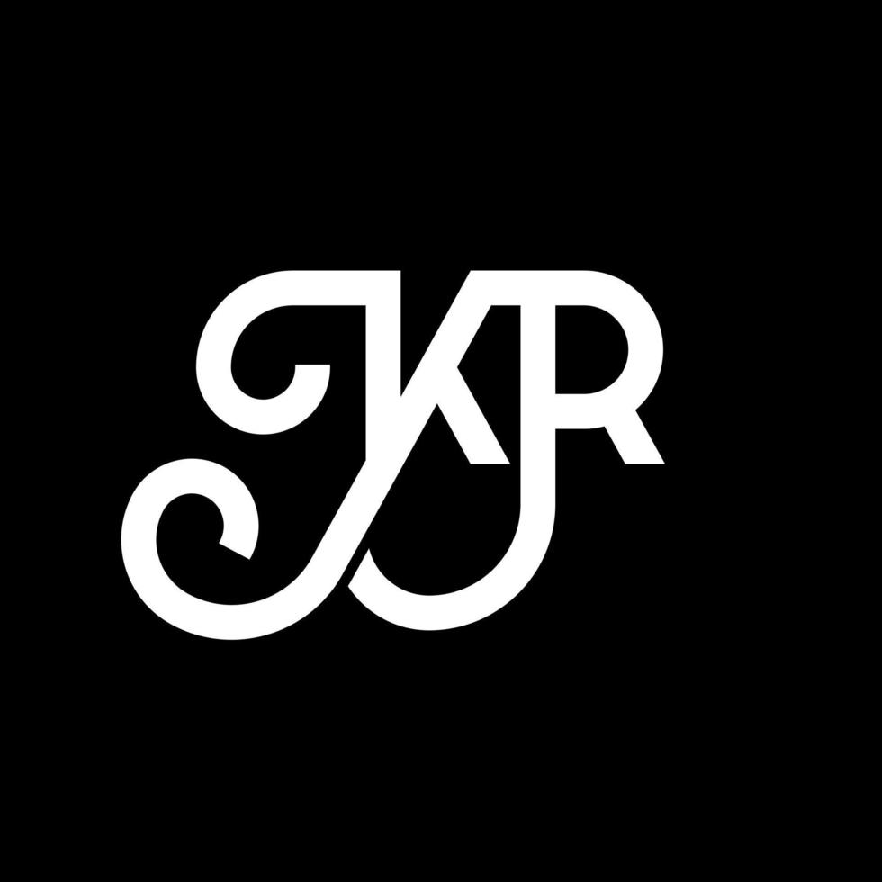 KR letter logo design on black background. KR creative initials letter logo concept. kr letter design. KR white letter design on black background. K R, k r logo vector