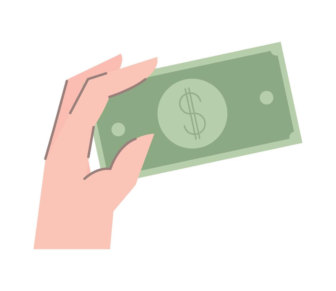 hand with money vector