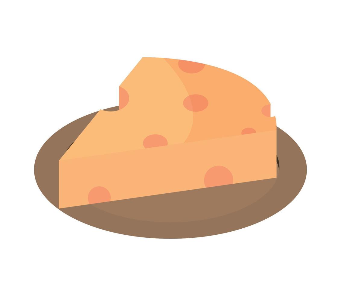 icono de rebanada de queso vector