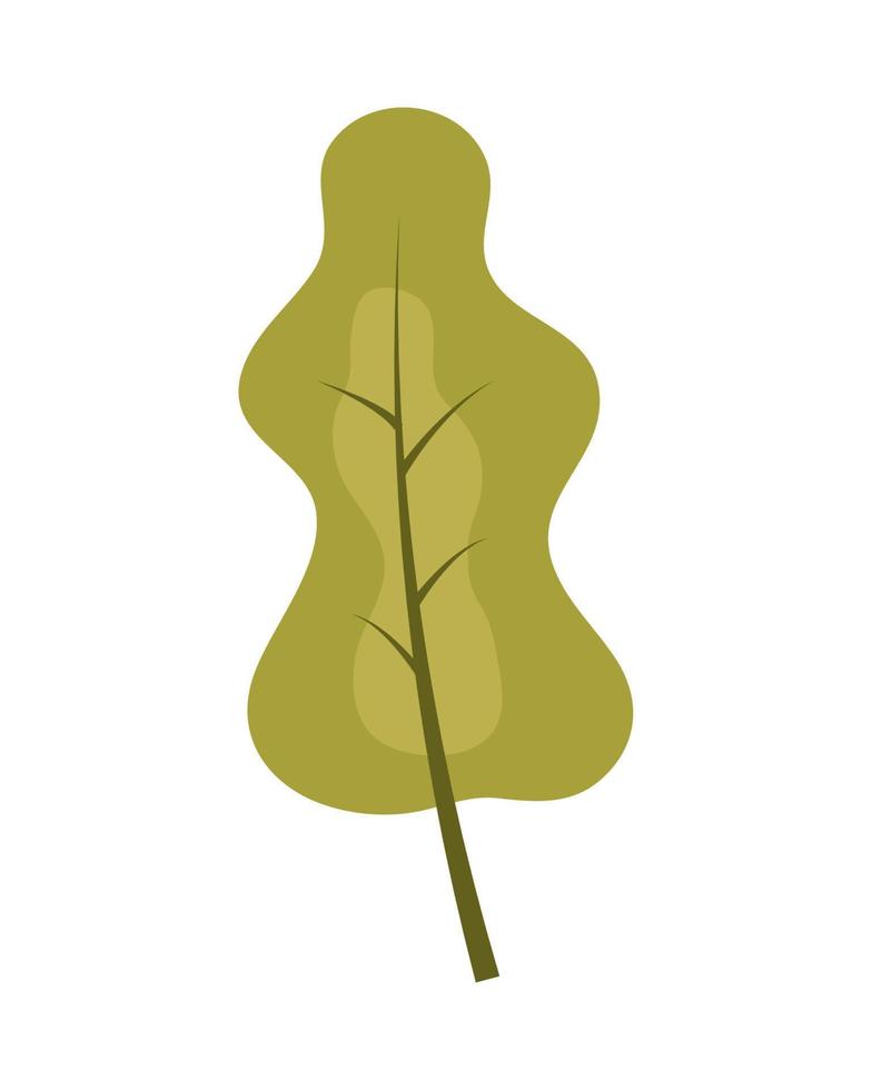 green tree cartoon vector