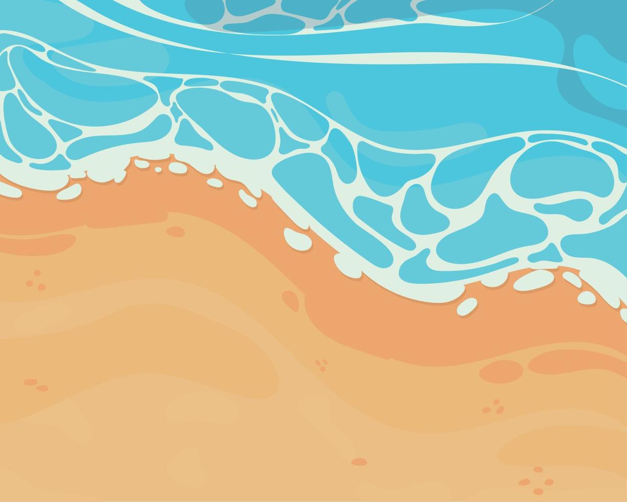 beach sea top view vector