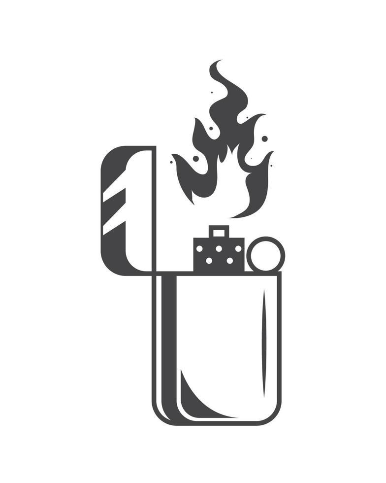 tattoo lighter flame vector