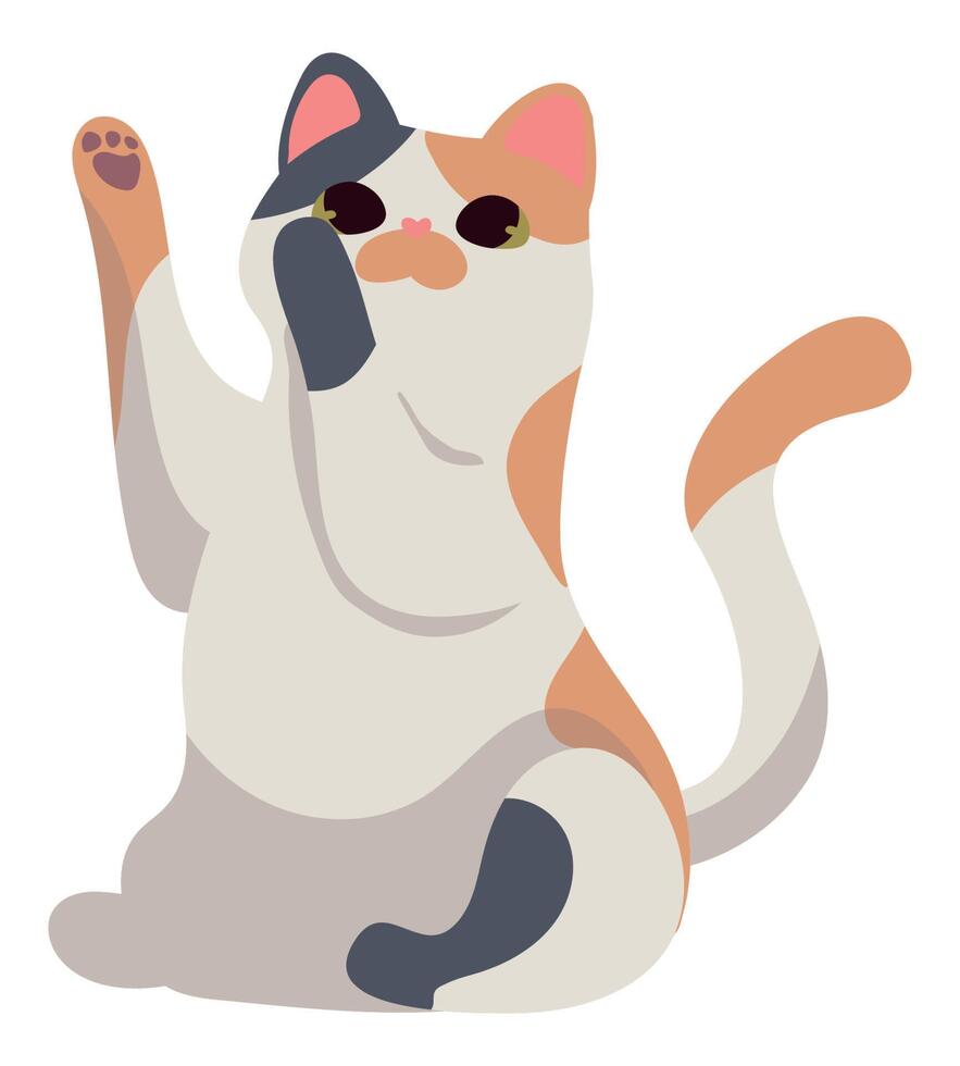 dibujos animados de gato manchado vector