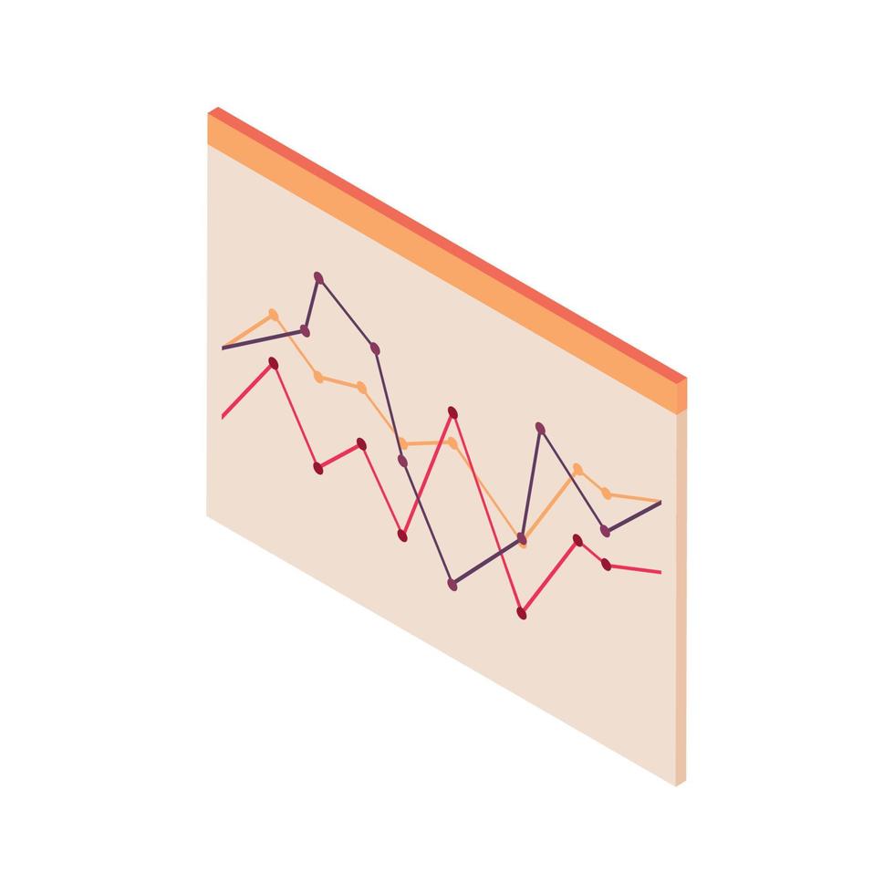 isometric financial report vector