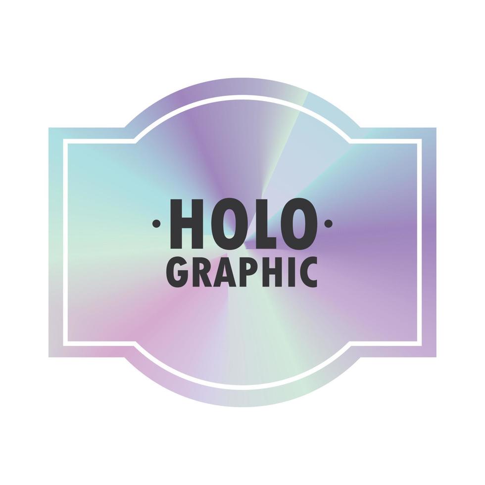 holographic badge style vector