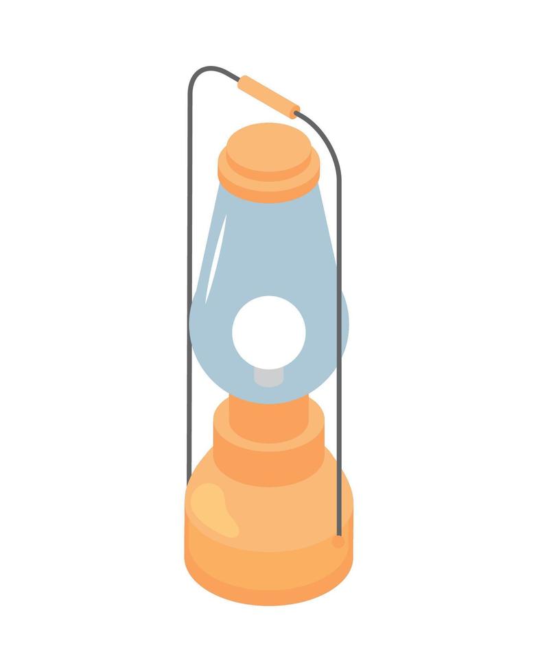 icono de linterna de queroseno vector
