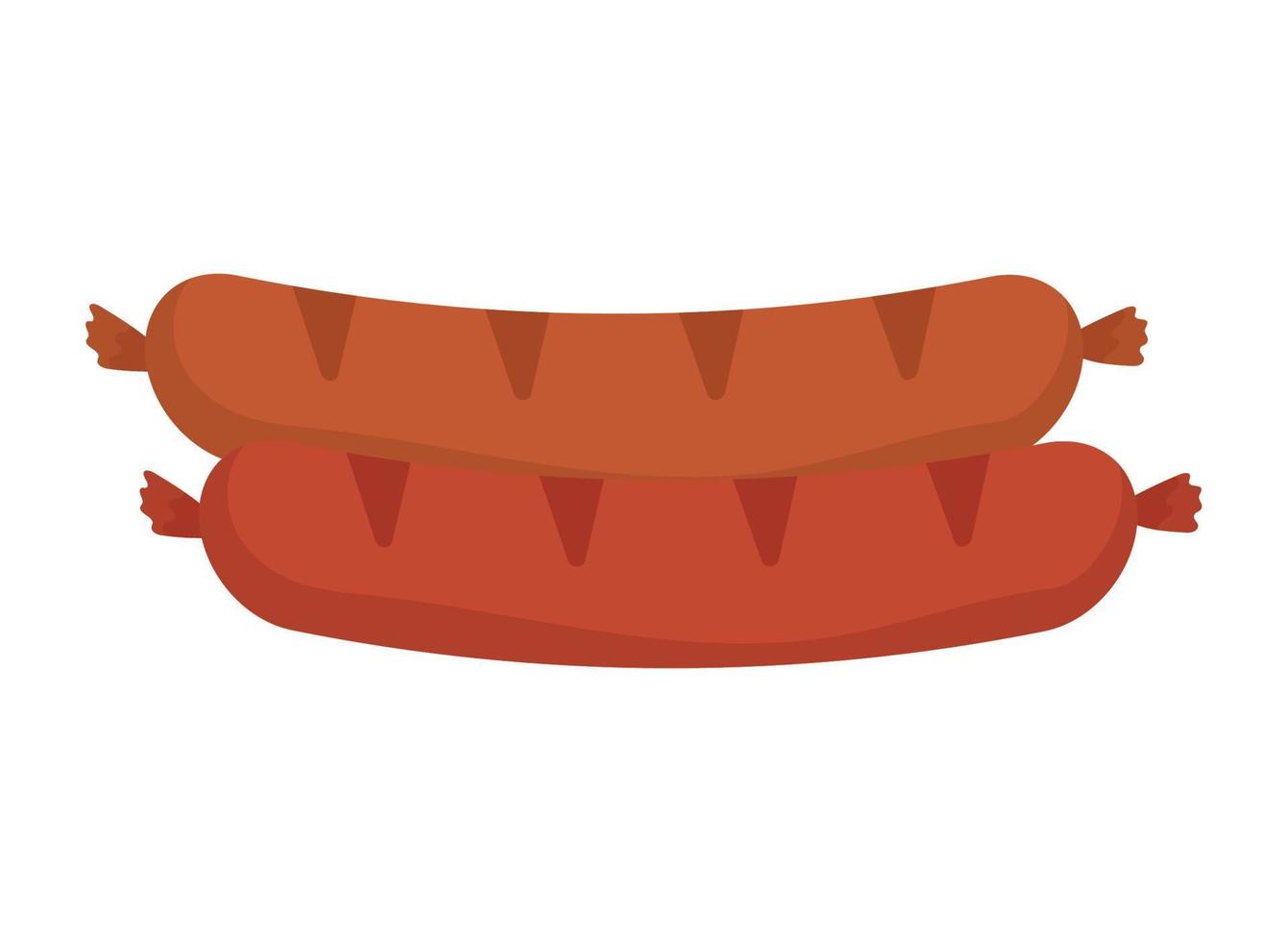 sausages grill food vector