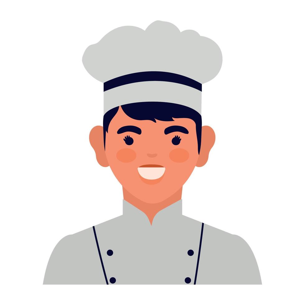 male chef professional worker vector