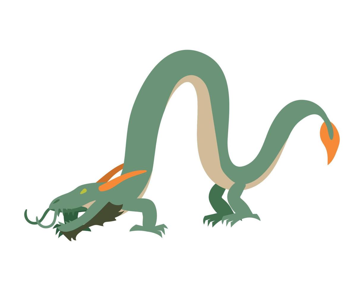 dragón verde mitología animal vector