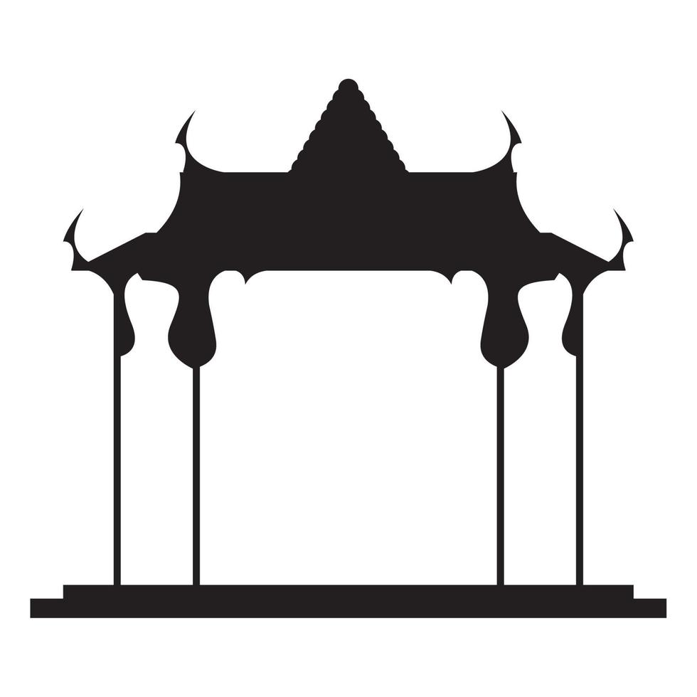 asian arch traditional vector