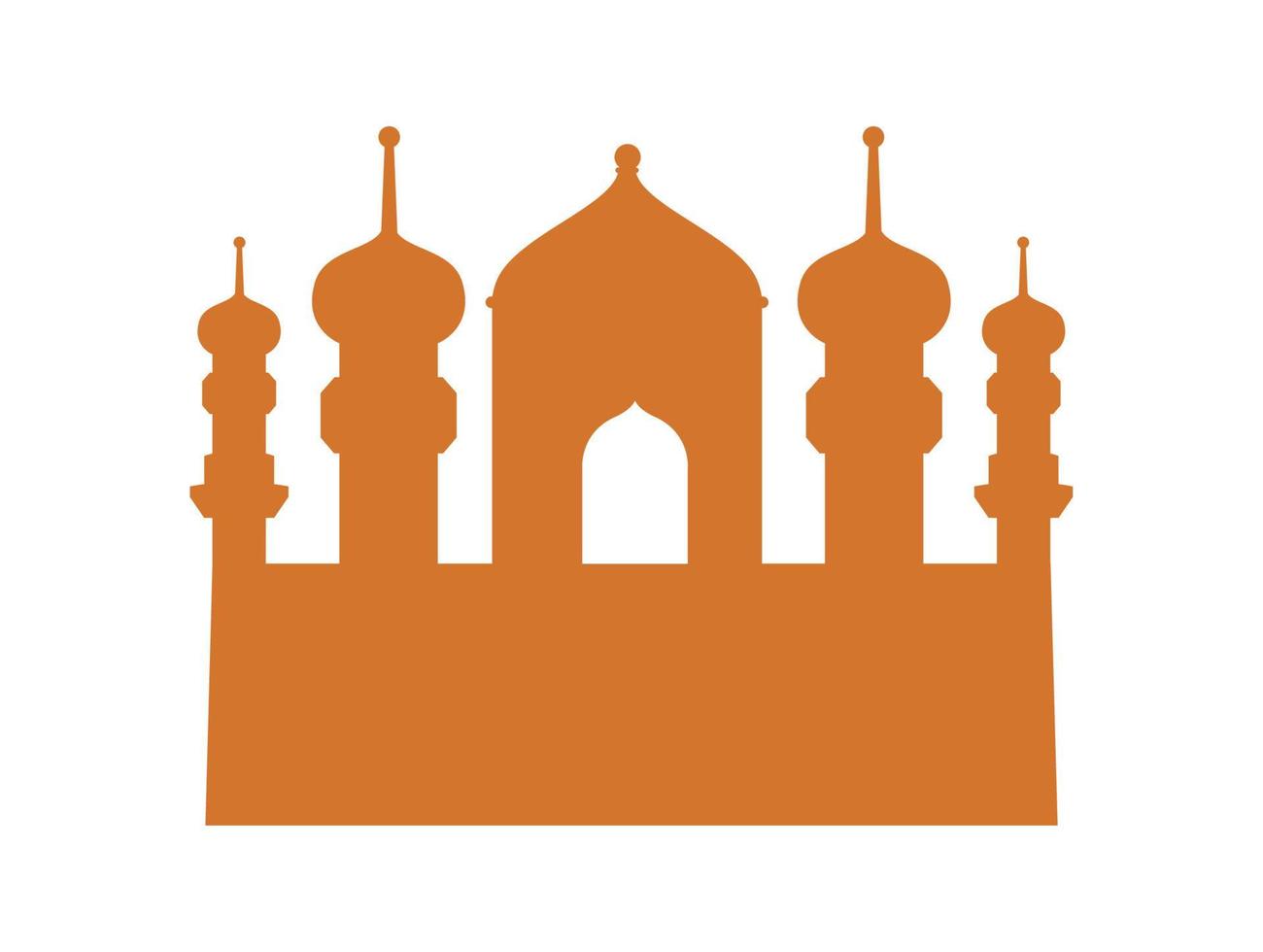 mosque building silhouette vector