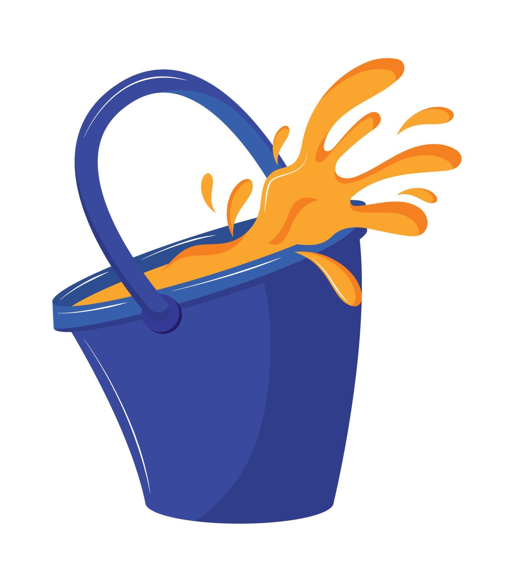 bucket with splash color 10459172 Vector Art at Vecteezy