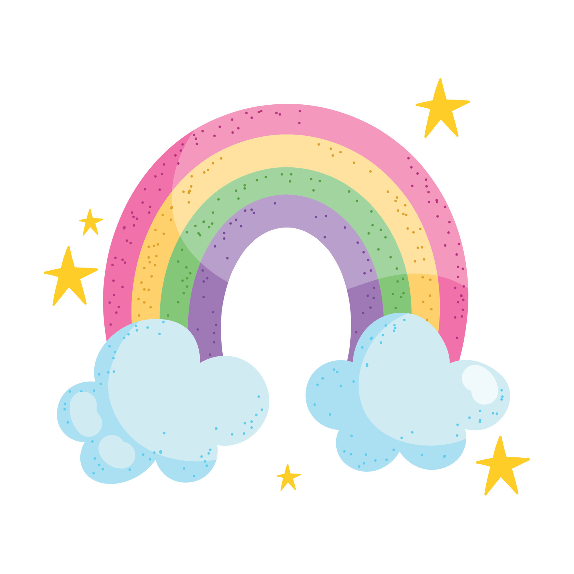 rainbow and clouds 10459190 Vector Art at Vecteezy