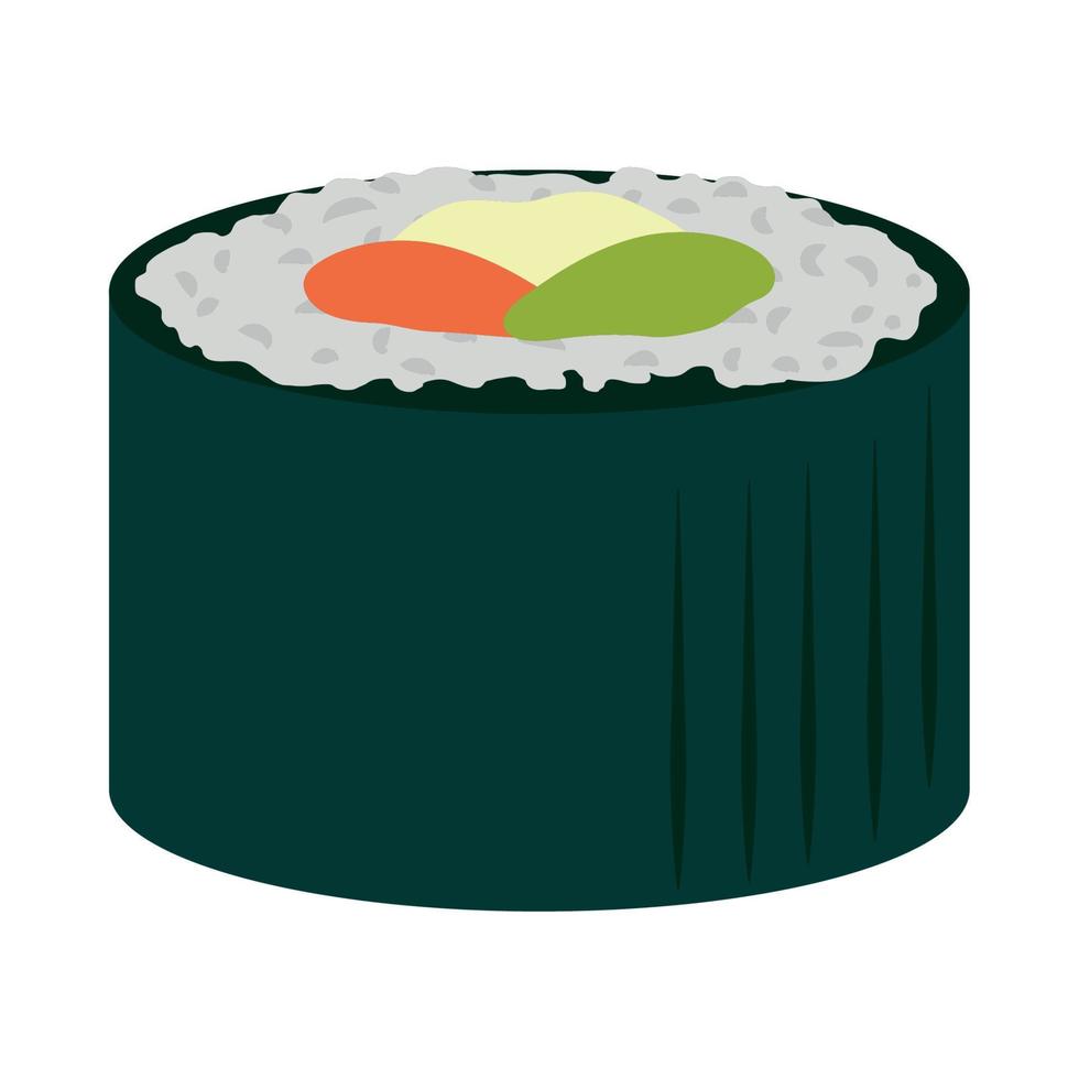 sabroso sushi roll vector