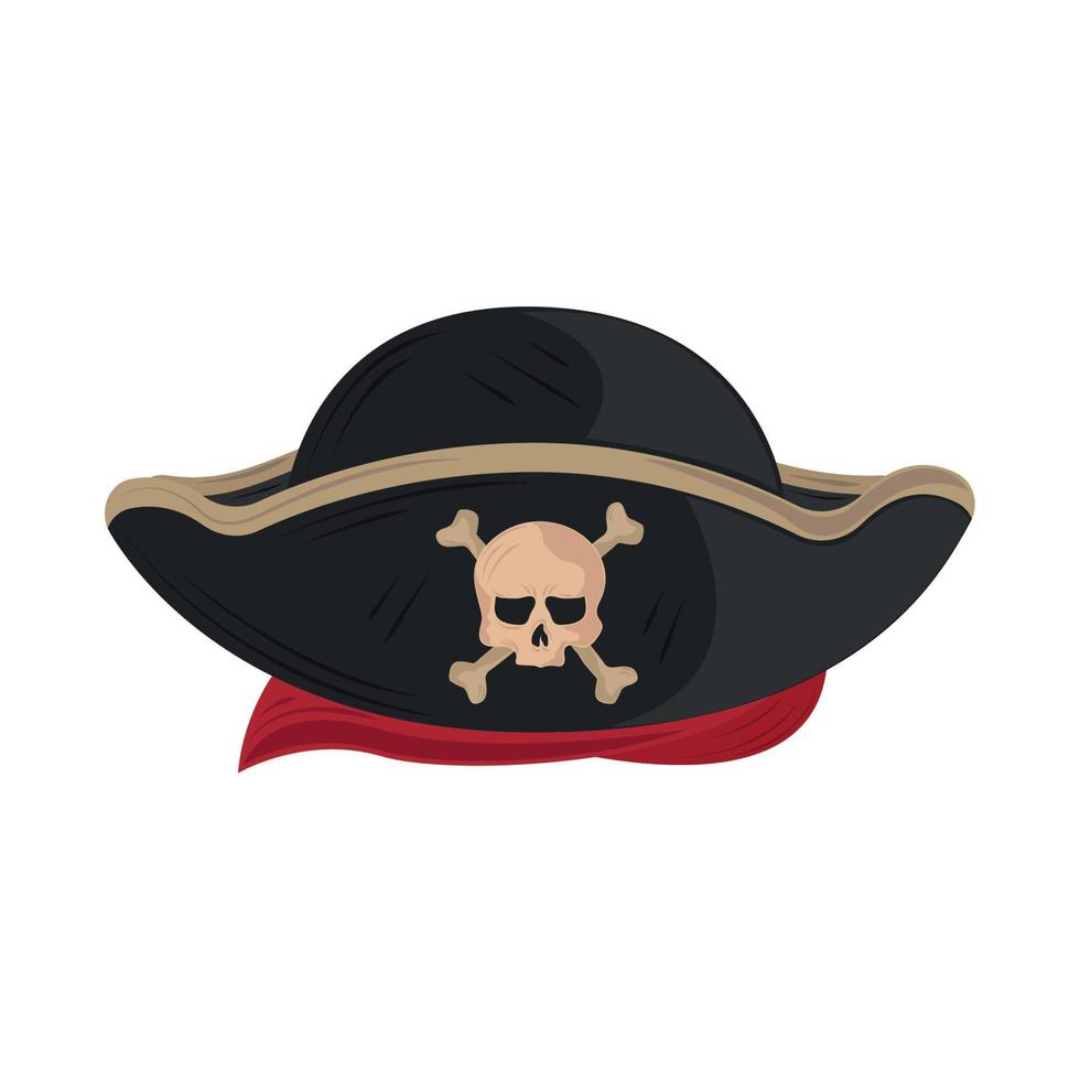 pirate hat with skull vector