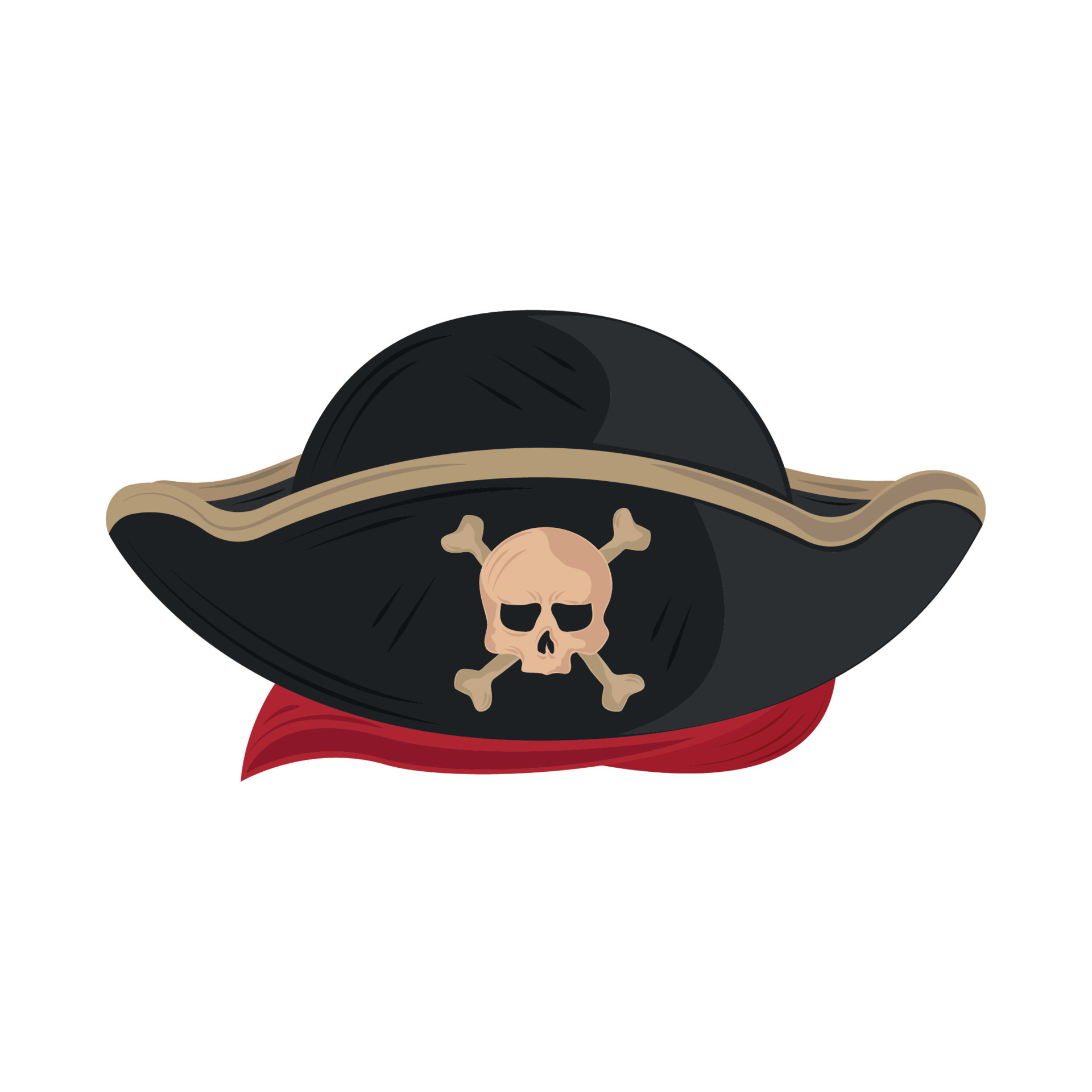 pirate hat with skull 10459210 Vector Art at Vecteezy
