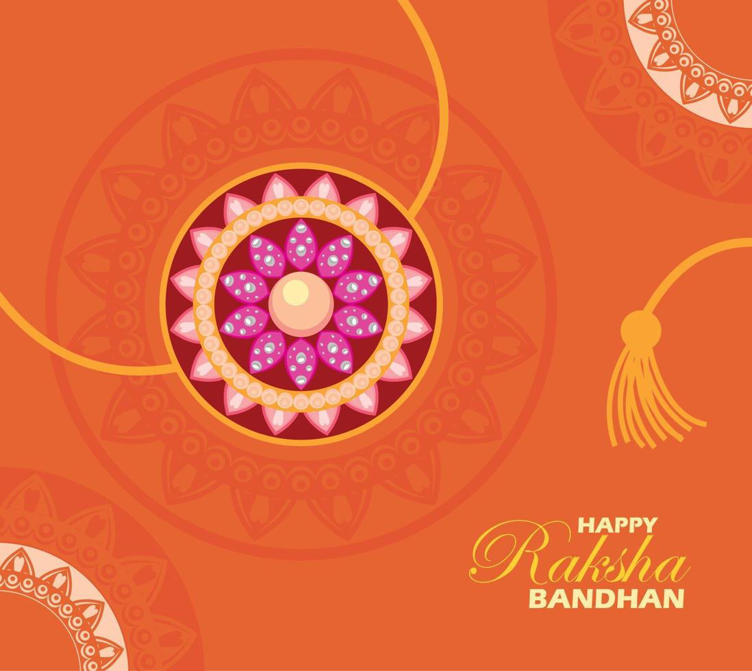 raksha bandhan lettering celebration vector