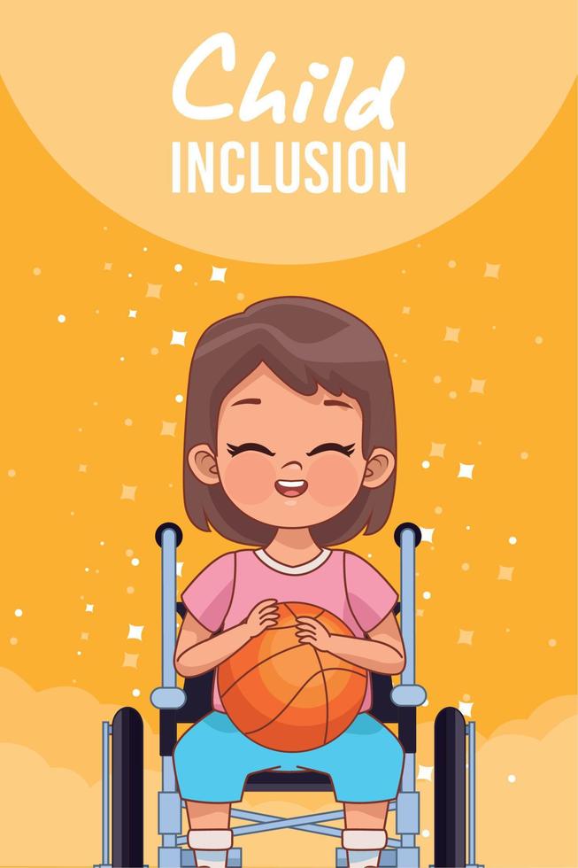 disabled girl design vector