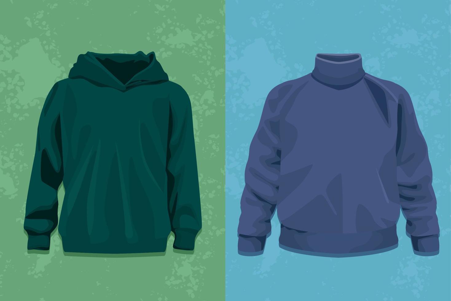 two cotton coats vector