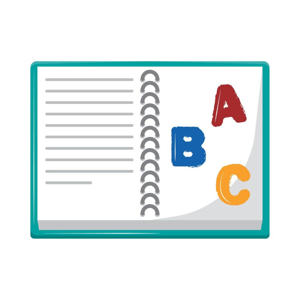 kindergarten book learn vector