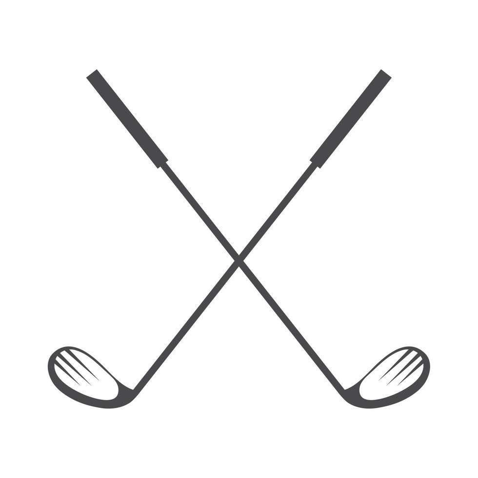 crossed golf clubs vector