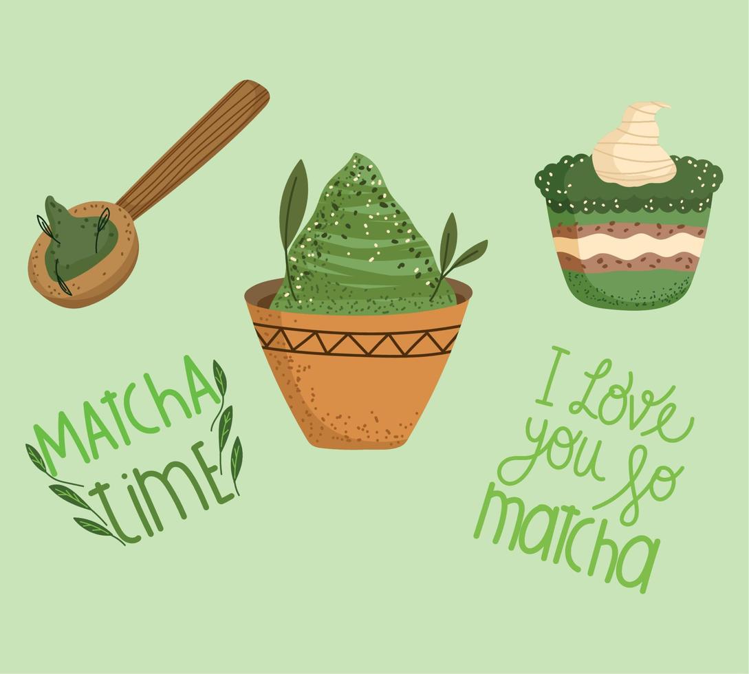 set of matcha time vector