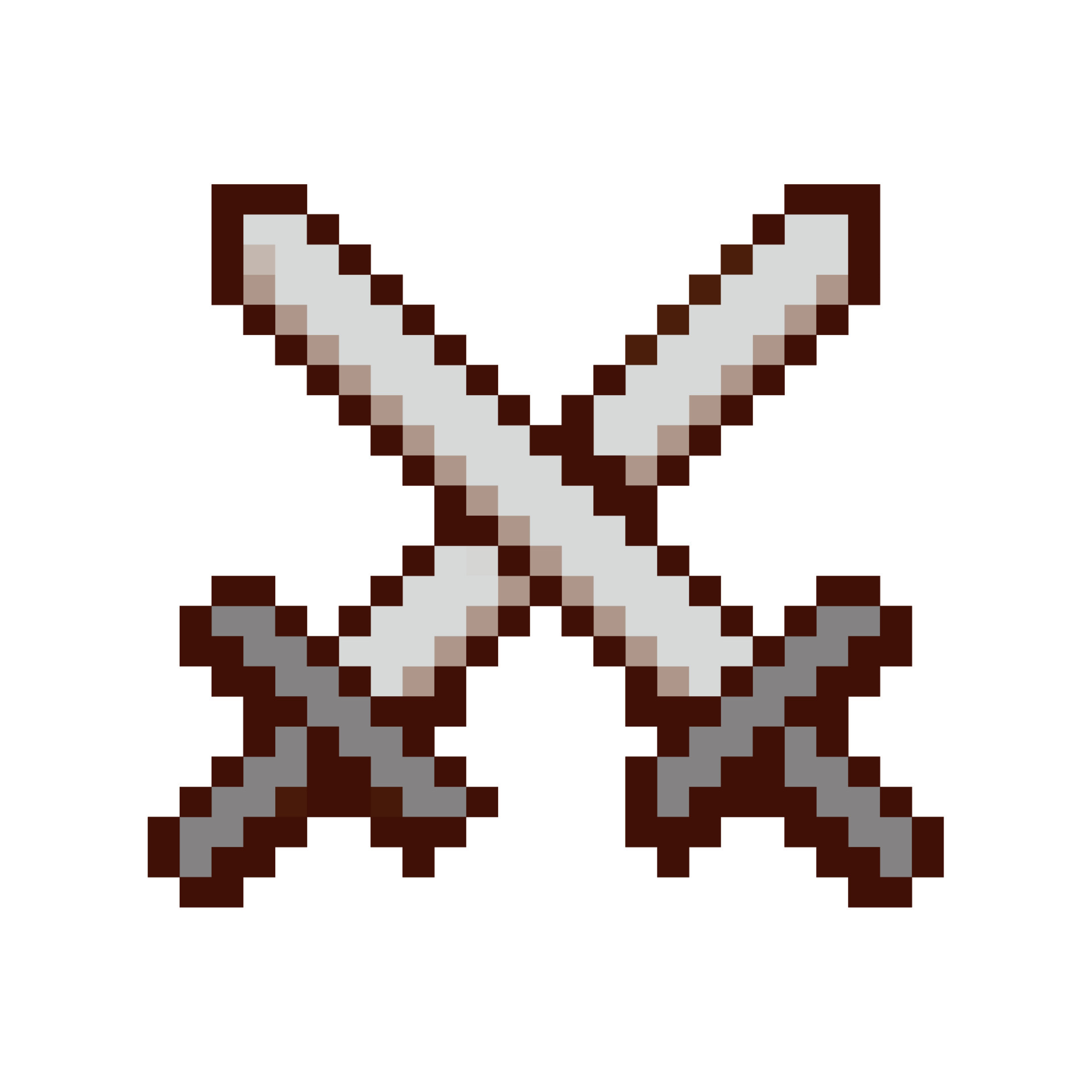 Crossed minecraft swords