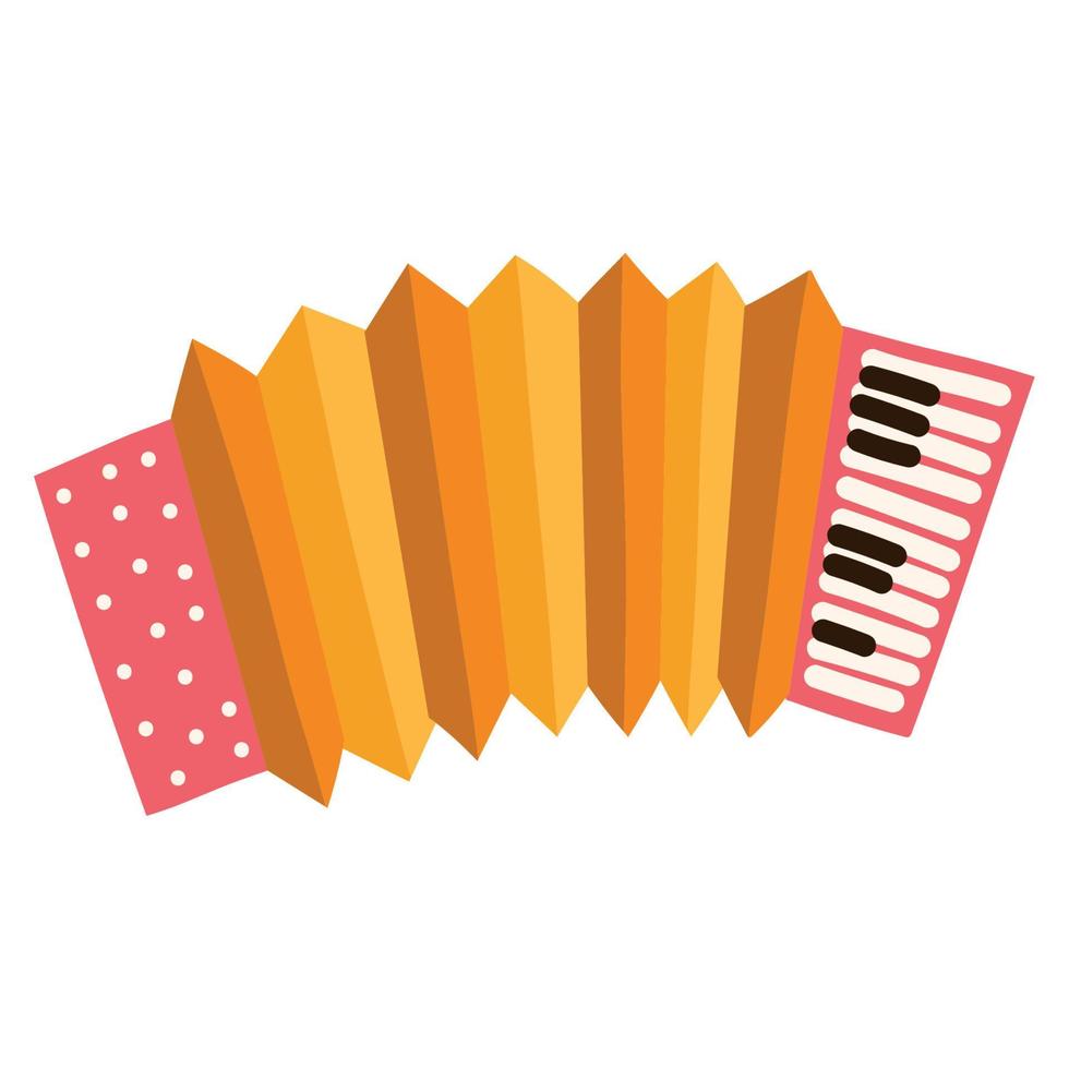 accordion instrument icon vector