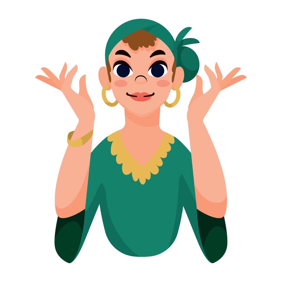 woman fortune teller vector