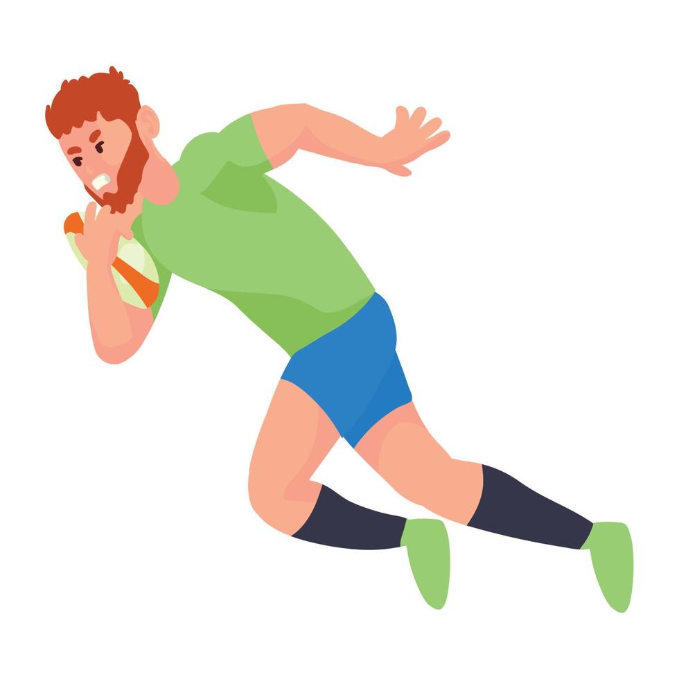 rugby sport player vector