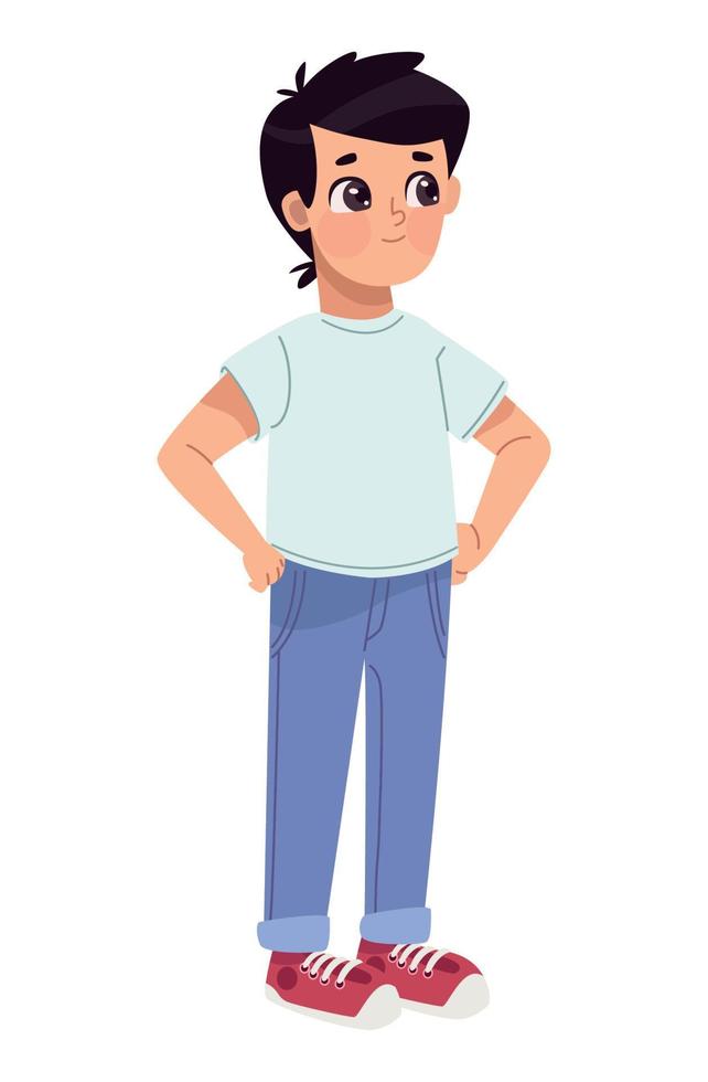 young man standing character vector