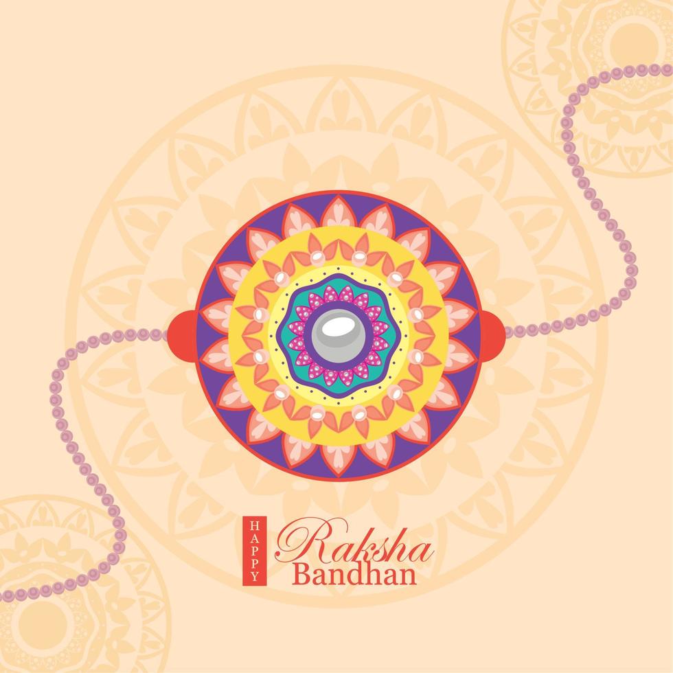 raksha bandhan lettering postcard vector