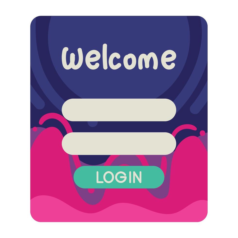 welcome access login template vector