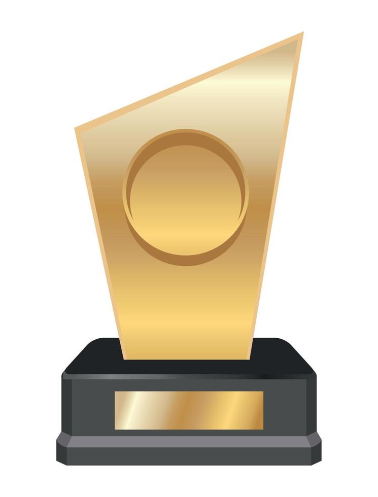 golden trophy award vector