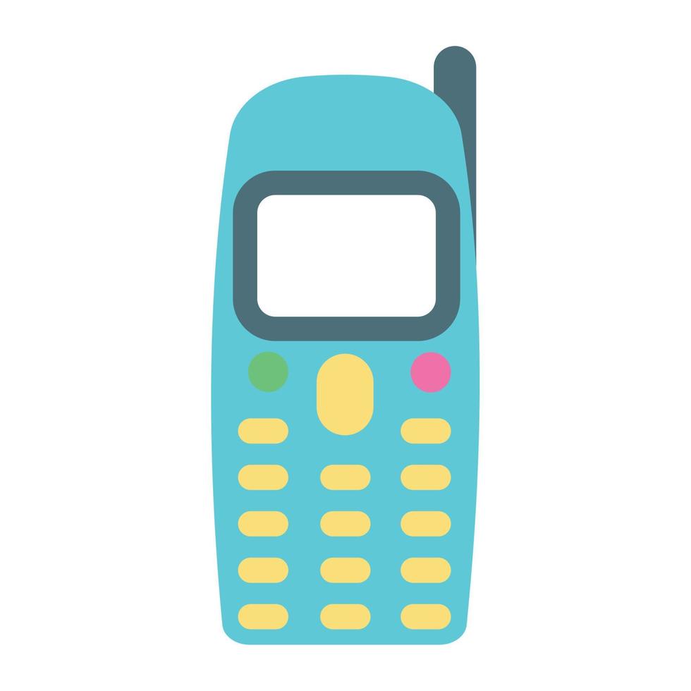 wireless phone nineties style vector