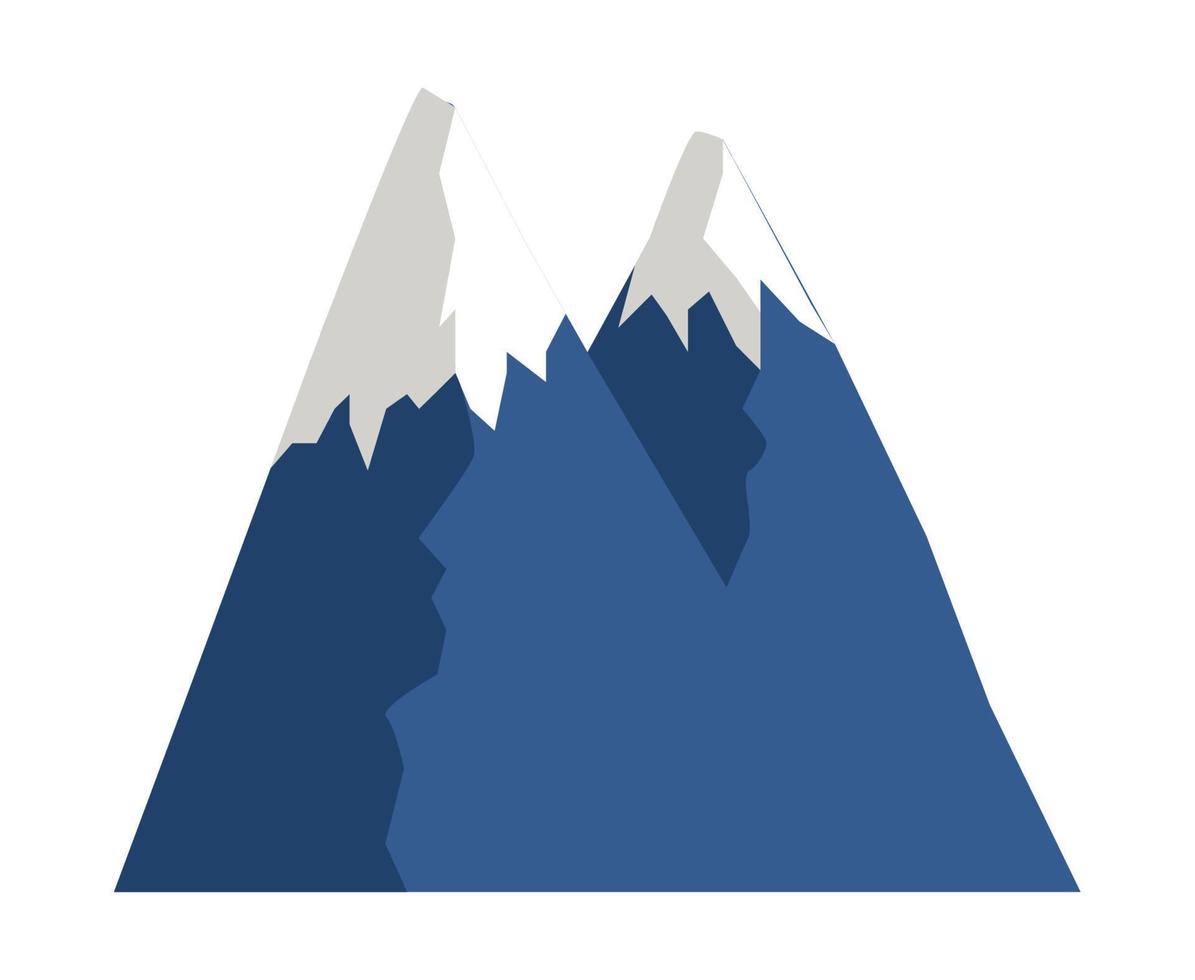 montaña con nieve vector