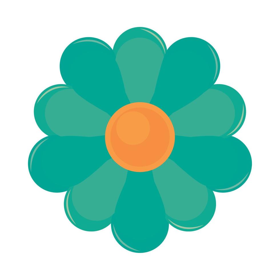 icono de flor verde vector