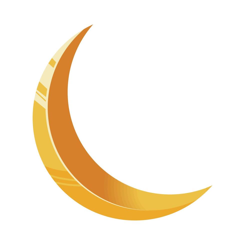 gold half moon vector